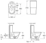 Arezzo design Indiana kompakt monoblokk Rimless WC AR-102BR