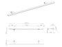 Arezzo design Esther 100 cm-es LED lámpa, króm AR-1100230051