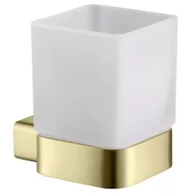   Arezzo design Mono fali üveg pohár tartó, szálcsiszolt arany AR-120131BG