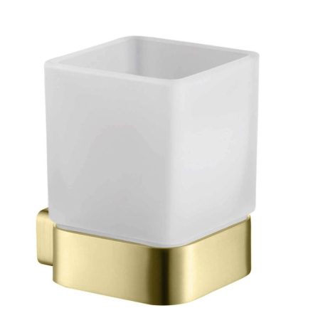 Arezzo design Mono fali üveg pohár tartó, szálcsiszolt arany AR-120131BG