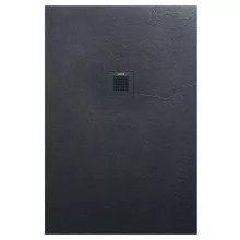  Arezzo design SOLIDSoft zuhanytálca 120x90 cm, lefolyóval, antracit AR-12090A