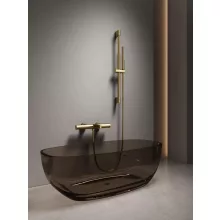   Arezzo design Elegant termosztatikus kádcsaptelep zuhanyszettel, szálcsiszolt arany  AR-1295BG