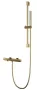 Arezzo design Elegant termosztatikus kádcsaptelep zuhanyszettel, szálcsiszolt arany  AR-1295BG