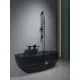 Arezzo design Elegant termosztatikus kádcsaptelep zuhanyszettel, gun metál AR-1295GM