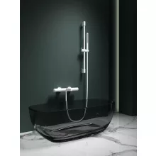   Arezzo design Elegant termosztatikus kádcsaptelep zuhanyszettel, matt fehér AR-1295MW