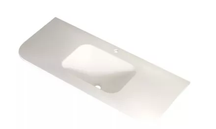 Arezzo design Sierra beépíthető Rockstone mosdó 120x46 cm, matt fehér kivitelben