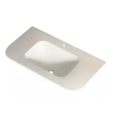 Arezzo design Sierra beépíthető Rockstone mosdó 80x46 cm, matt fehér kivitelben