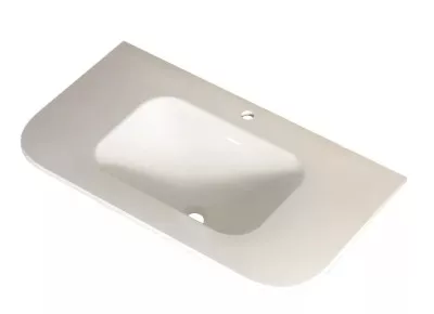Arezzo design Sierra beépíthető Rockstone mosdó 80x46 cm, matt fehér kivitelben