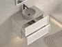 Arezzo design Savona Rockstone mosdópult 80x46 cm, matt szürke AR-143080G