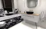Arezzo design Rika pultra ültethető mosdó 52 cm, matt fekete AR-145001