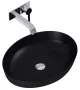 Arezzo design Rika pultra ültethető mosdó 52 cm, matt fekete AR-145001