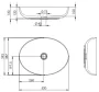 Arezzo design Rika pultra ültethető mosdó 52 cm, matt fekete AR-145001