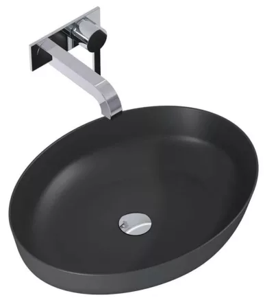 Arezzo design Rika pultra ültethető mosdó 52 cm, matt antracit AR-145004