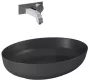 Arezzo design Rika pultra ültethető mosdó 52 cm, matt antracit AR-145004
