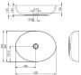 Arezzo design Rika pultra ültethető mosdó 52 cm, matt antracit AR-145004