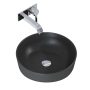 Arezzo design Lorca pultra ültethető kerek mosdó 42 cm, túlfolyó nélkül, matt antracit AR-145007