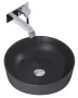 Arezzo design Lorca pultra ültethető kerek mosdó 42 cm, túlfolyó nélkül, matt antracit AR-145007