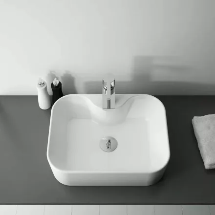 Arezzo design Fiona pultra ültethető mosdó 48x37 cm, csaplyukkal AR-145023