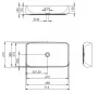 Arezzo design Agnes pultra ültethető mosdó 72x41 cm AR-145029