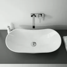   Arezzo design Piato pultra ültethető mosdó 73x38 cm, csaplyuk és túlfolyó nékül AR-145041