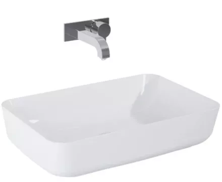 Arezzo design Nomia pultra ültethető mosdó 50 cm, fényes fehér AR-145042