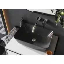   Arezzo design Reni pultra ültethető mosdó 46 cm, matt fekete AR-145058
