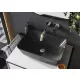 Arezzo design Reni pultra ültethető mosdó 46 cm, matt fekete AR-145058
