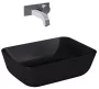 Arezzo design Reni pultra ültethető mosdó 46 cm, matt fekete AR-145058