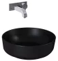 Arezzo design Lorca pultra ültethető mosdó 42 cm, matt fekete AR-145084