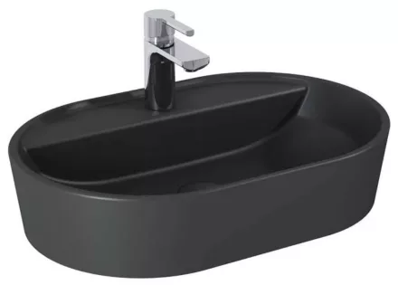 Arezzo design Babette pultra ültethető mosdó 62 cm, matt antracit AR-145104