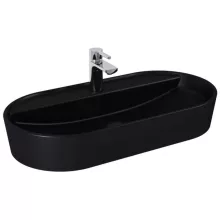   AREZZO design Babette porcelán mosdó 82x41 cm, matt fekete AR-145105