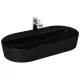 AREZZO design Babette porcelán mosdó 82x41 cm, matt fekete AR-145105
