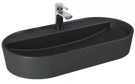 Arezzo design Babette pultra ültethető mosdó 82 cm, matt antracit AR-145108
