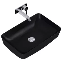   Arezzo design Nomia pultra ültethető mosdó 50 cm, matt fekete AR-145291