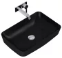 Arezzo design Nomia pultra ültethető mosdó 50 cm, matt fekete AR-145291
