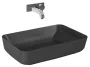 Arezzo design Nomia pultra ültethető mosdó 50 cm, matt antracit AR-145294