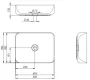 Arezzo design Nomia pultra ültethető mosdó 50 cm, matt antracit AR-145294