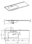 Arezzo design Skappa balos mosdó 120 cm (80+40 cm) AR-145915