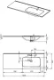 Arezzo design Skappa jobbos mosdó 120 cm (80+40 cm) AR-145925