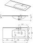 Arezzo design Skappa jobbos mosdó 100 cm (60+40 cm) AR-145945