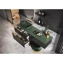   Arezzo design Reni pultra ültethető mosdó 46 cm, matt zöld AR-146028