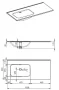 Arezzo design Skappa balos mosdó 100 cm (60+40 cm), csaplyuk nélkül AR-146036