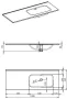 Arezzo design Skappa jobbos mosdó 120 cm (80+40 cm), csaplyuk nélkül AR-146037