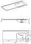 Arezzo design Skappa jobbos mosdó 120 cm (60+60 cm), csaplyuk nélkül AR-146039