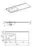 Arezzo design Skappa balos mosdó 120 cm (60+60 cm), csaplyuk nélkül AR-146040