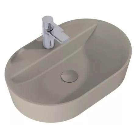 Arezzo design Babette pultra ültethető mosdó 62 cm, matt beige AR-146041