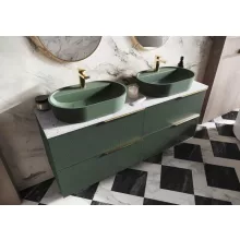   Arezzo design Babette pultra ültethető mosdó 62 cm, matt zöld AR-146043