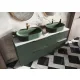 Arezzo design Babette pultra ültethető mosdó 62 cm, matt zöld AR-146043