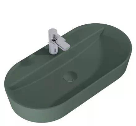 Arezzo design Babette pultra ültethető mosdó 82 cm, matt zöld AR-146046