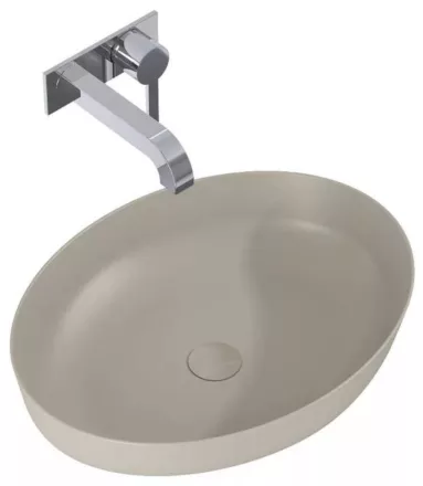 Arezzo design Rika pultra ültethető mosdó 52 cm, matt bézs AR-146048